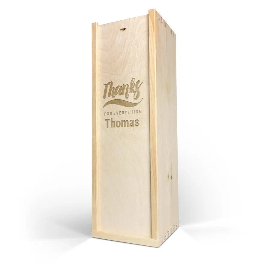 Wino w grawerowanej drewnianej skrzynce - Maison de la Surprise - Chardonnay