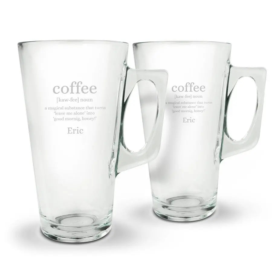 Grawerowane szklanki - 2 - Latte Macchiato