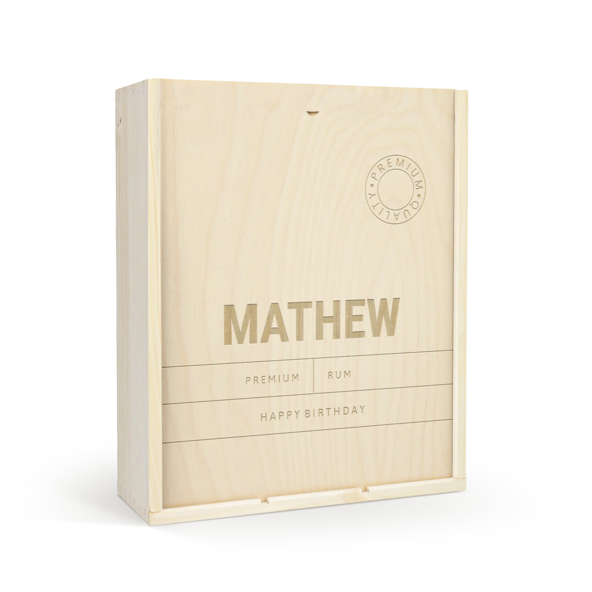 Skrzynka na wino z wygrawerowanym wieczkiem - potrójna