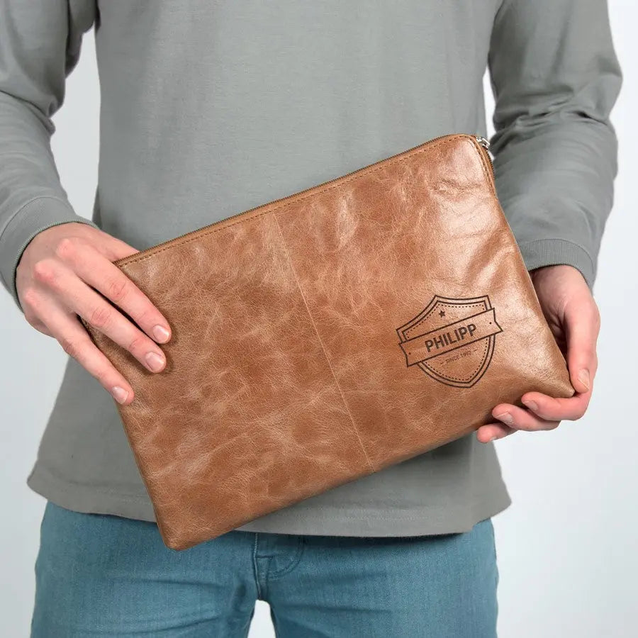 Skórzany pokrowiec na laptopa - 11 cali