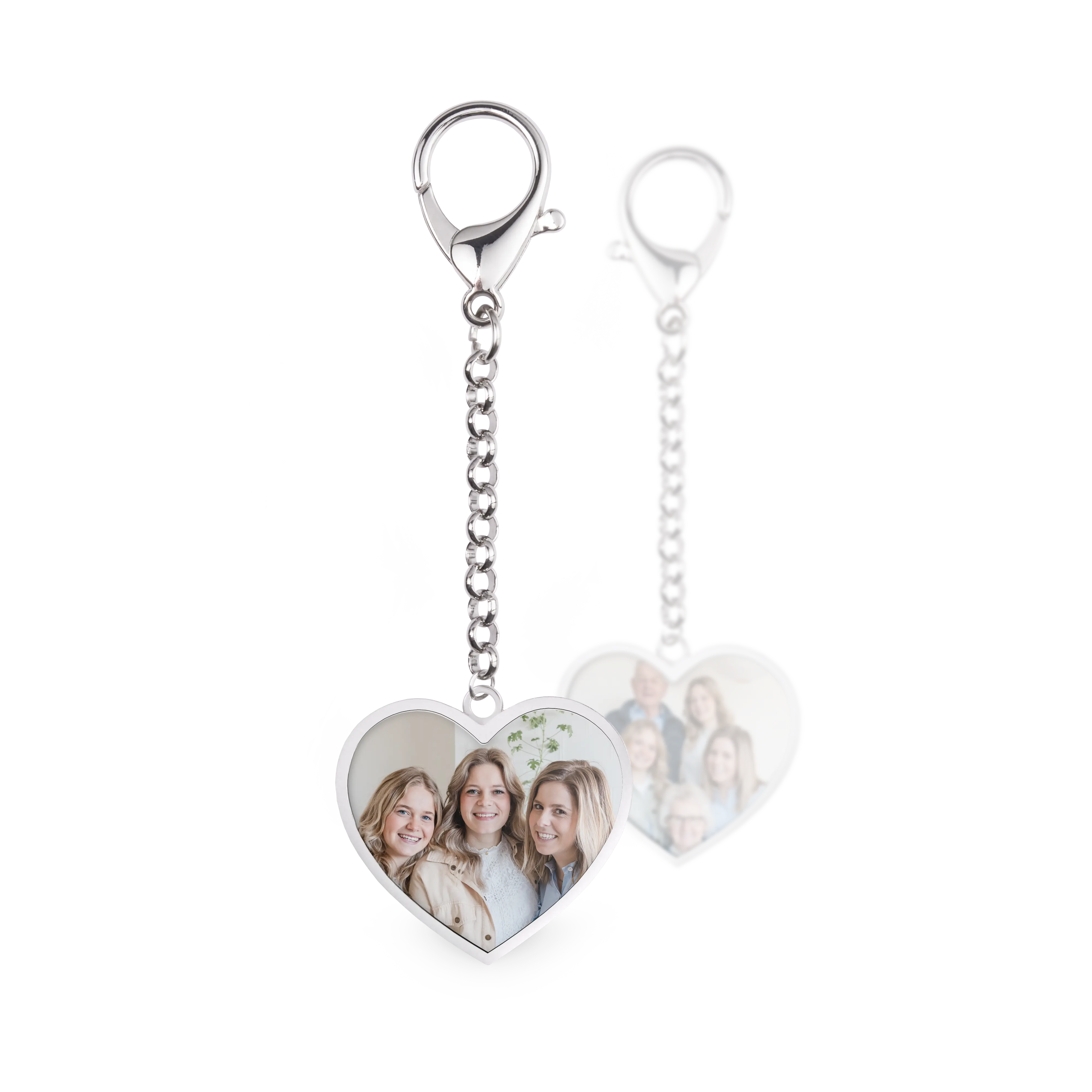 Brelok do kluczy z sercem - (dwustronny)