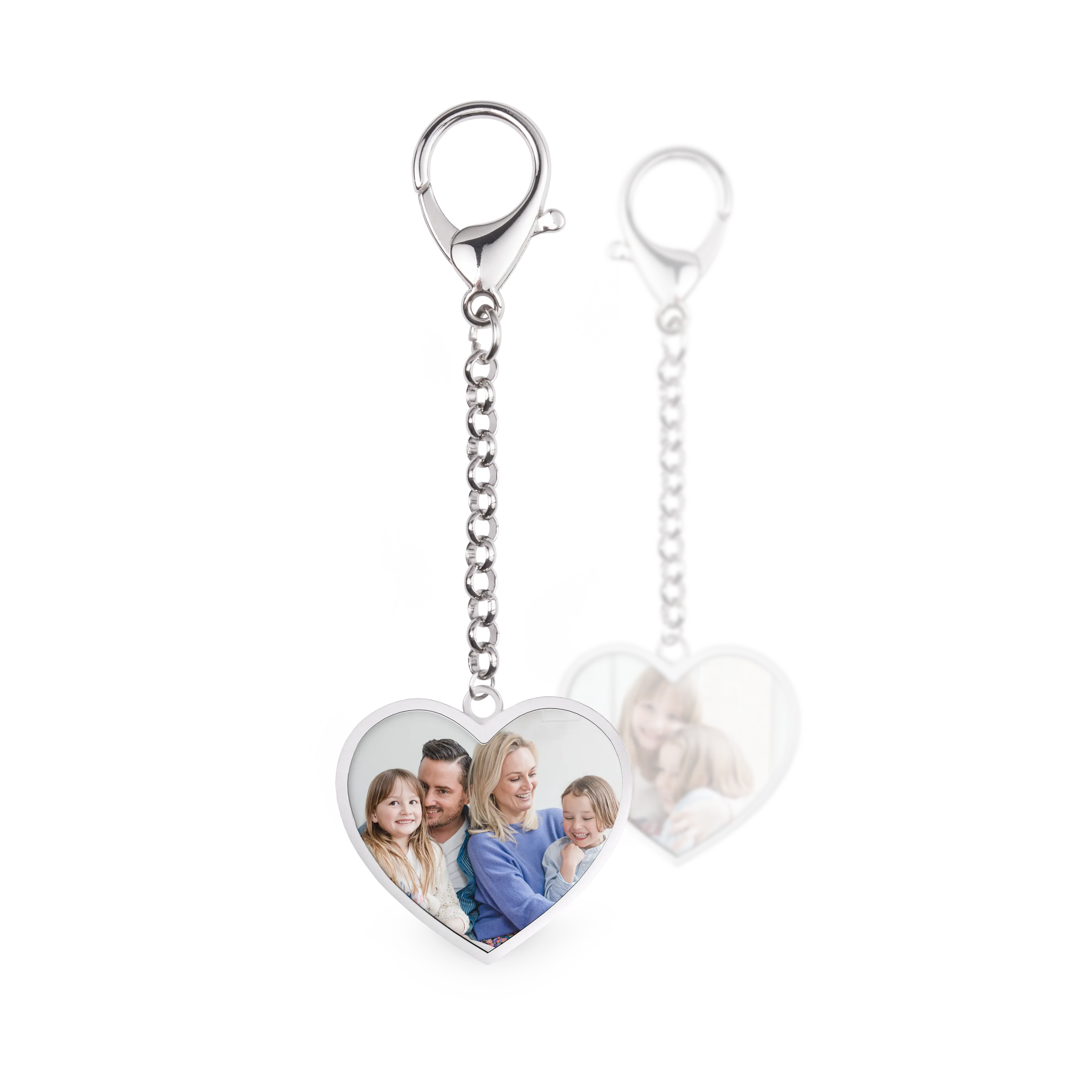 Brelok do kluczy z sercem - (dwustronny)