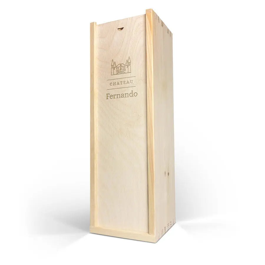 Wino w grawerowanej drewnianej skrzynce - Maison de la Surprise - Chardonnay