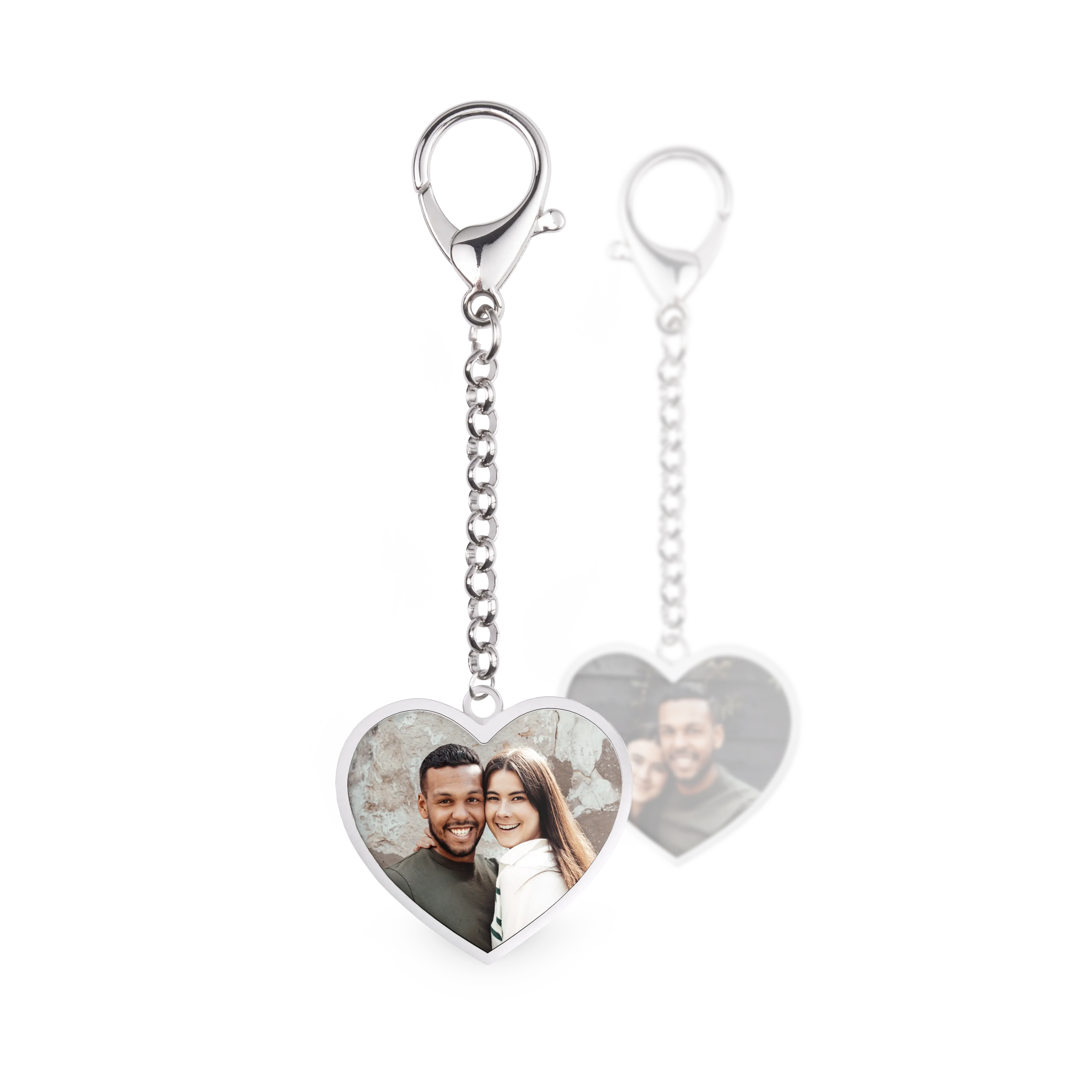 Brelok do kluczy z sercem - (dwustronny)