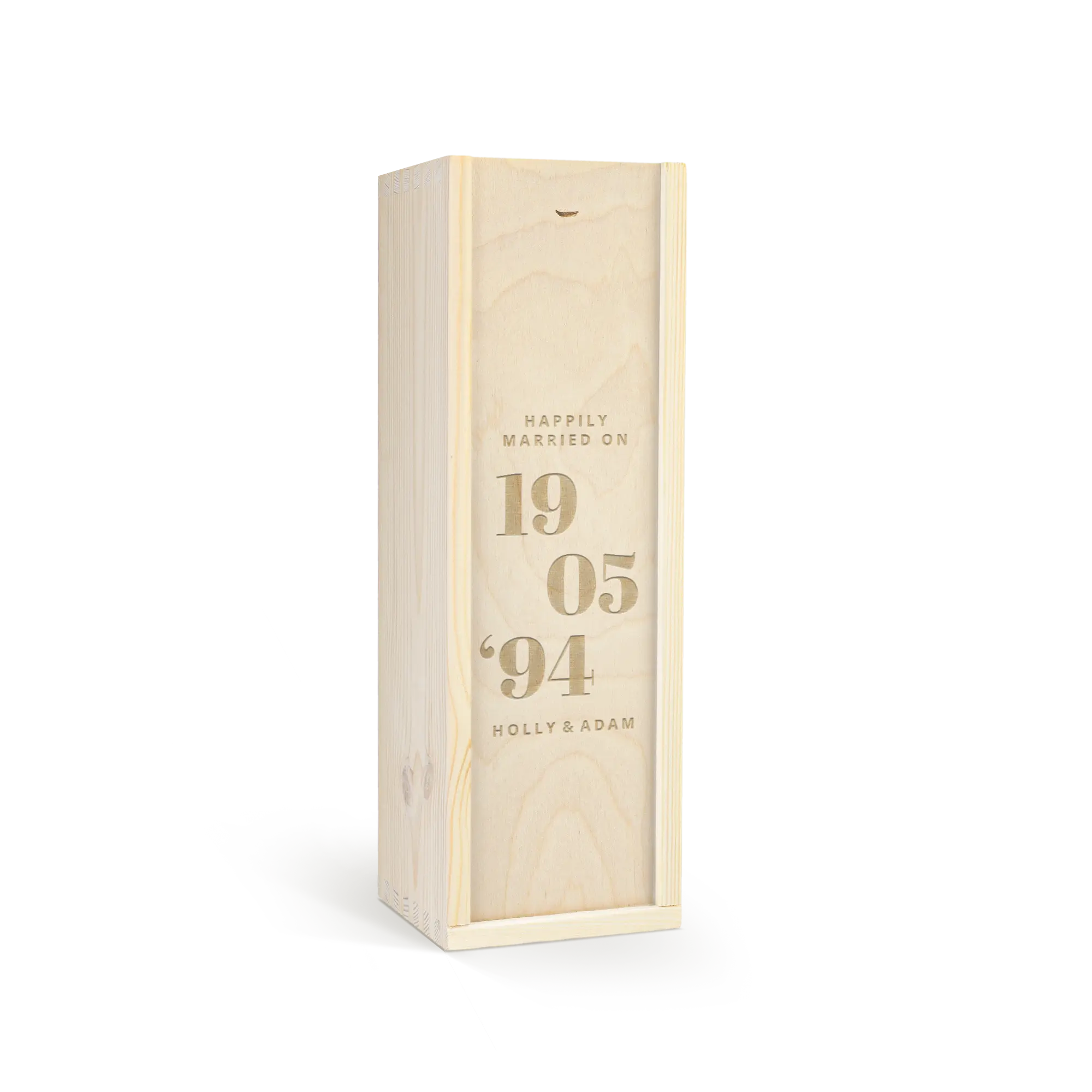 Wino w grawerowanej drewnianej skrzynce - Maison de la Surprise - Chardonnay