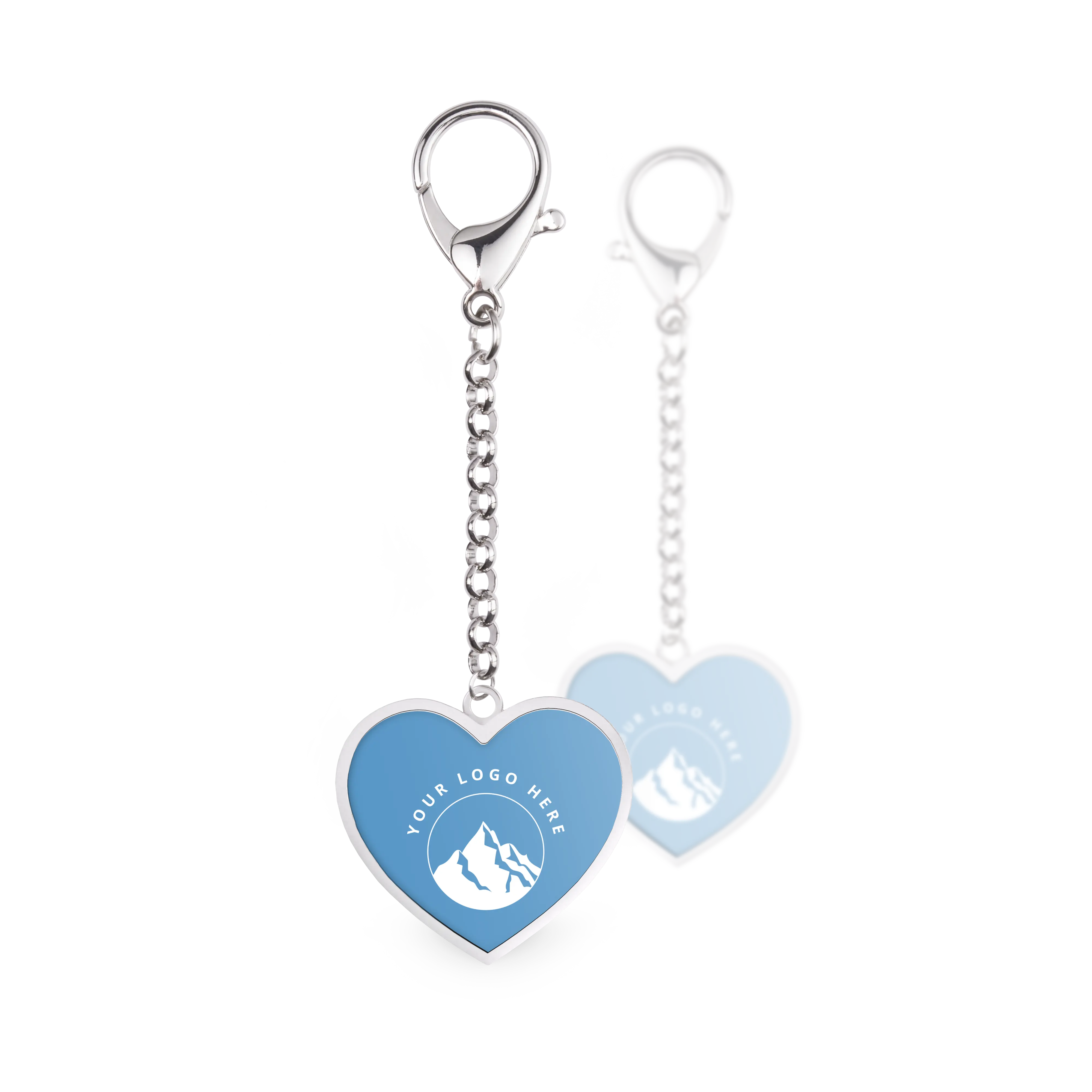 Brelok do kluczy z sercem - (dwustronny)