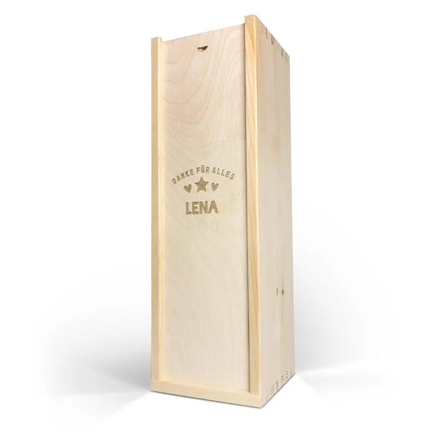 Wino w grawerowanej drewnianej skrzynce - Maison de la Surprise - Chardonnay