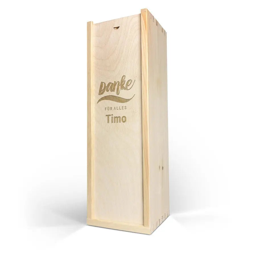 Wino w grawerowanej drewnianej skrzynce - Maison de la Surprise - Chardonnay