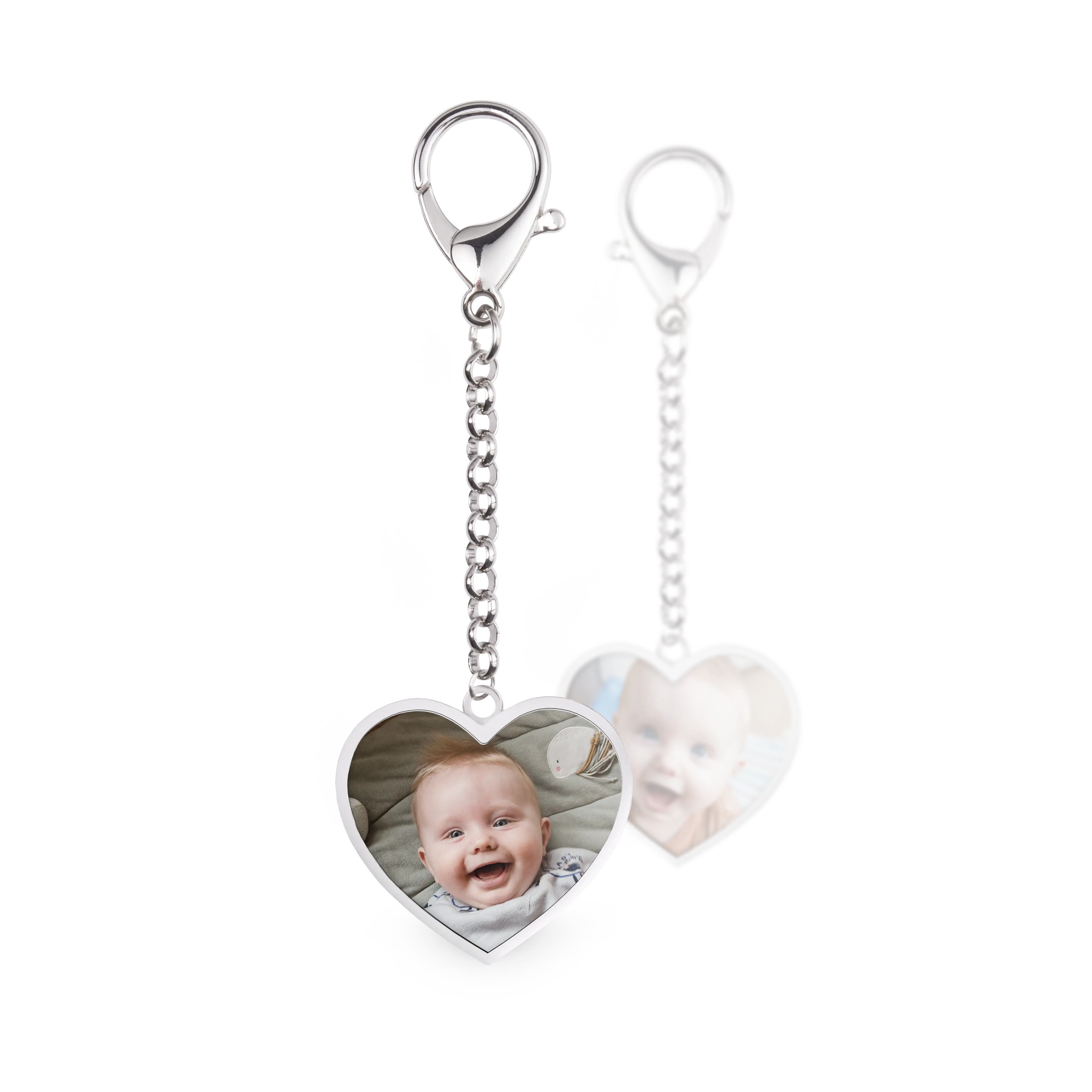 Brelok do kluczy z sercem - (dwustronny)