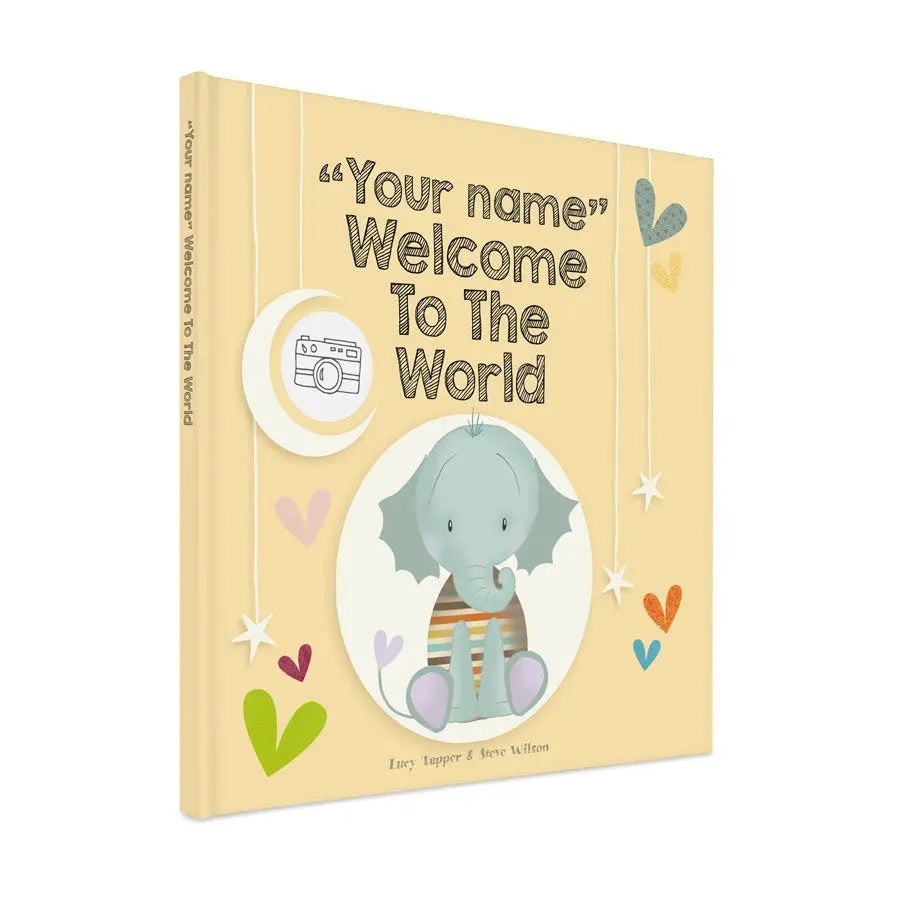 Książka dla niemowląt z imieniem - Witaj na świecie - Twarda oprawa