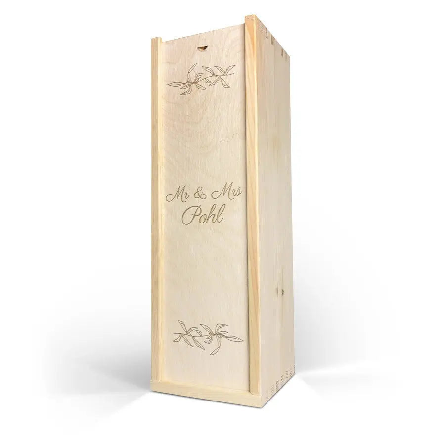 Wino w grawerowanej drewnianej skrzynce - Maison de la Surprise - Chardonnay